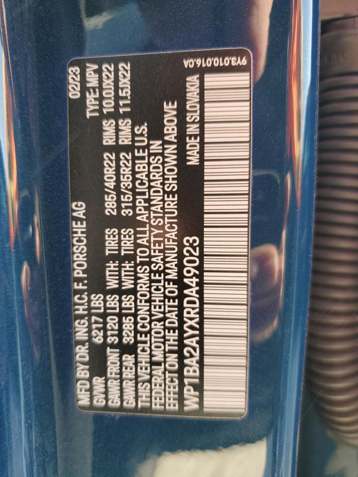 2024 PORSCHE CAYENNE COUPE VIN:WP1BA2AYXRDA49023