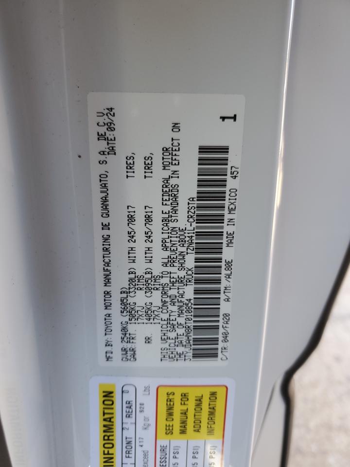2024 TOYOTA TACOMA XTRACAB VIN:3TYJDAHN8RT010854