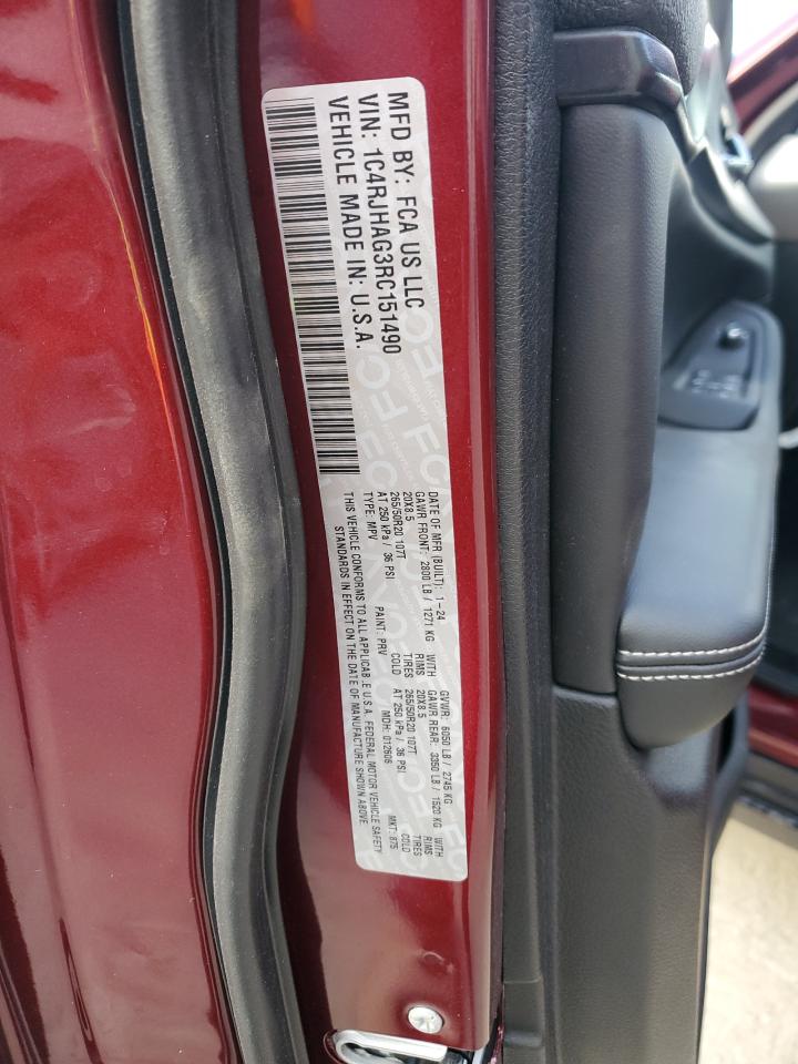 2024 JEEP GRAND CHEROKEE LAREDO VIN:1C4RJHAG3RC151490