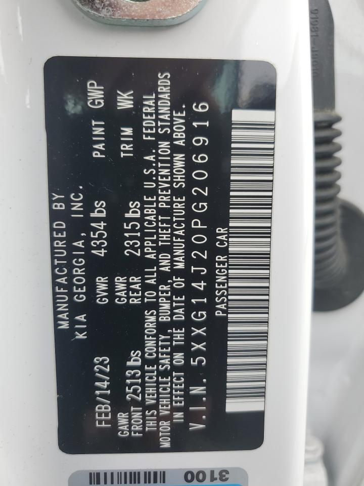 2023 KIA K5 LXS VIN:5XXG14J20PG206916