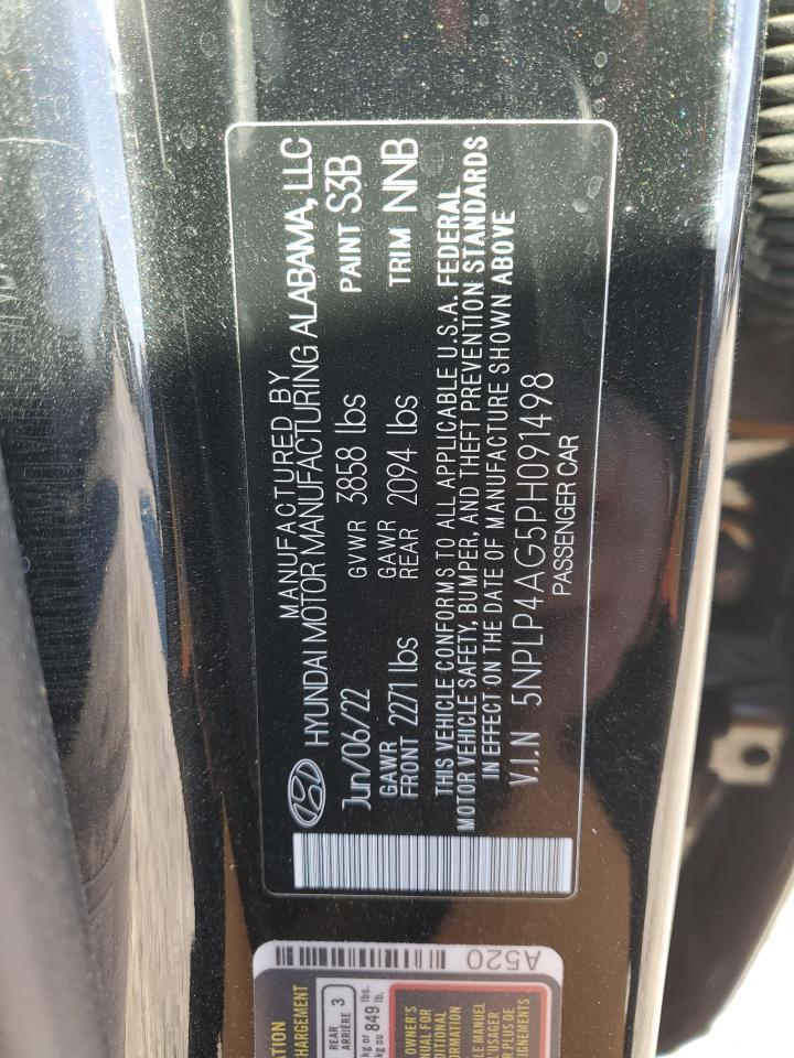 2023 HYUNDAI ELANTRA LIMITED VIN:5NPLP4AG5PH091498