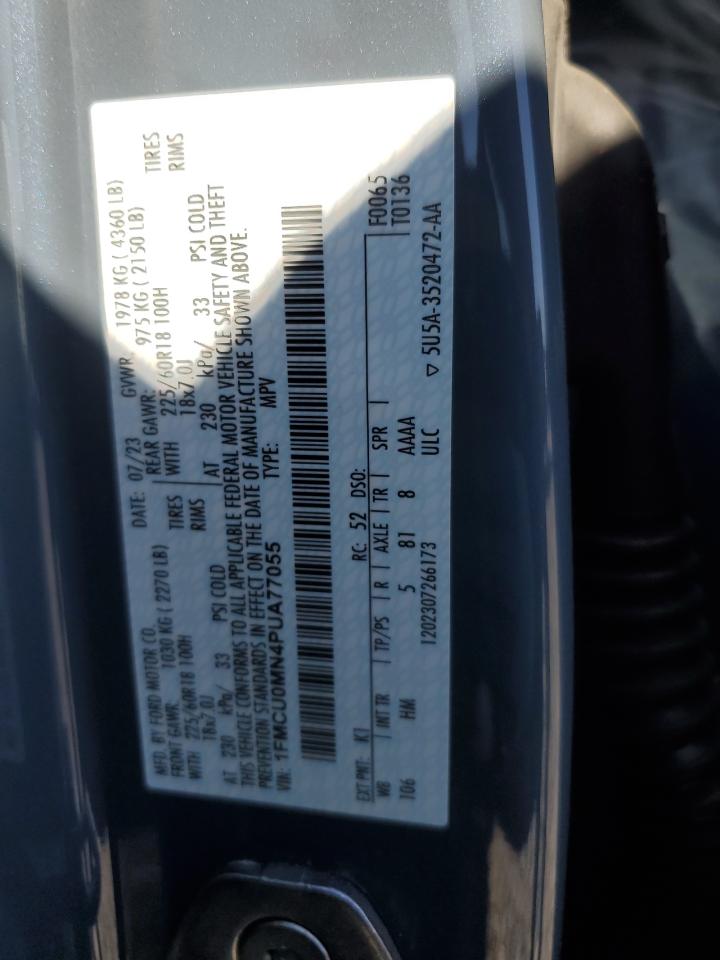 2023 FORD ESCAPE ST LINE VIN:1FMCU0MN4PUA77055