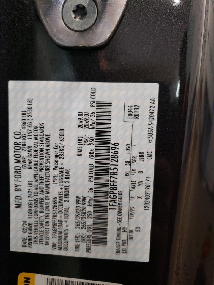 2024 FORD MUSTANG GT VIN:1FAGP8FF7R5128696