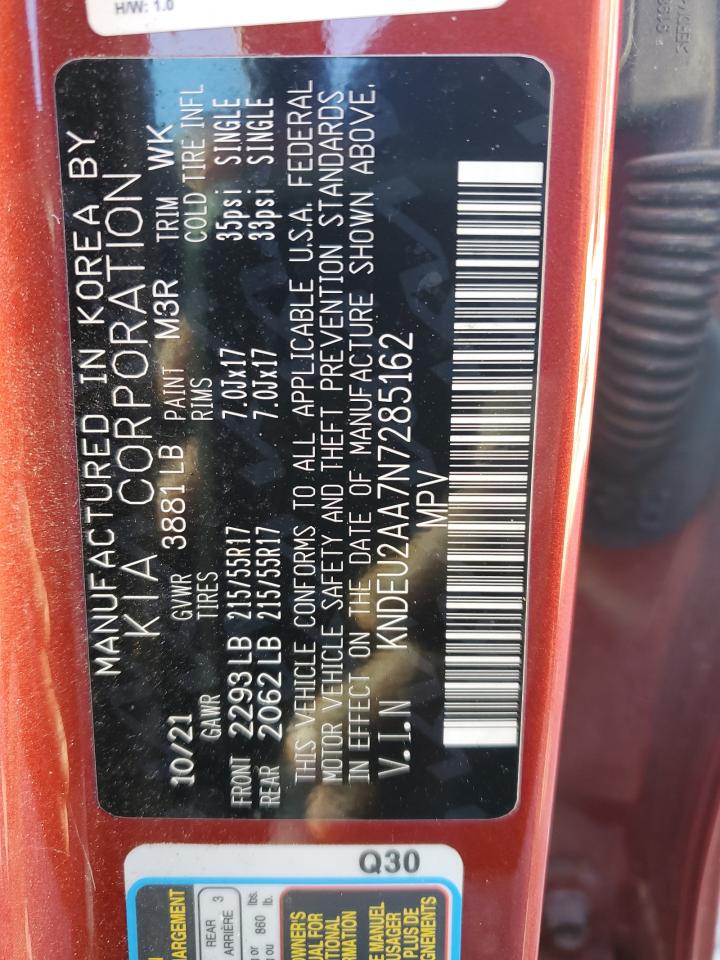 2022 KIA SELTOS S VIN:KNDEU2AA7N7285162
