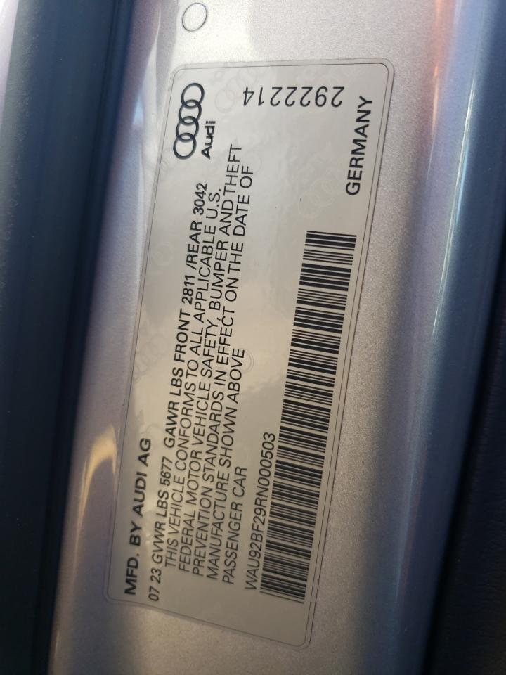 2024 AUDI A6 ALLROAD PRESTIGE VIN:WAU92BF29RN000503