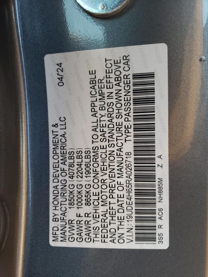 2024 ACURA INTEGRA A-SPEC TECH VIN:3FAHP0JA4BR257886