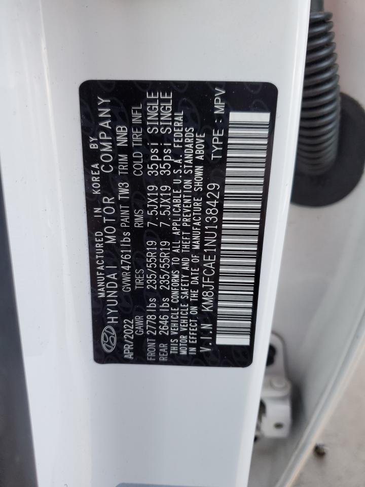 2022 HYUNDAI TUCSON N LINE VIN:KM8JFCAE1NU138429