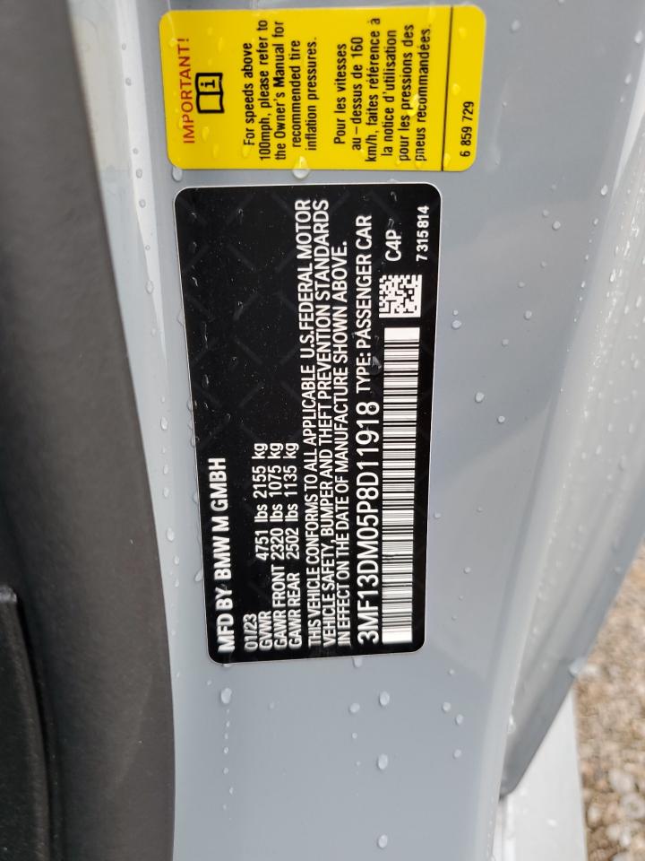 2023 BMW M2 VIN:3MF13DM05P8D11918
