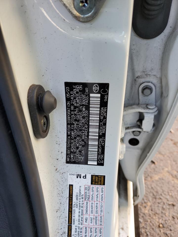 2023 TOYOTA COROLLA SE VIN:JTDP4MCE4PJ101709