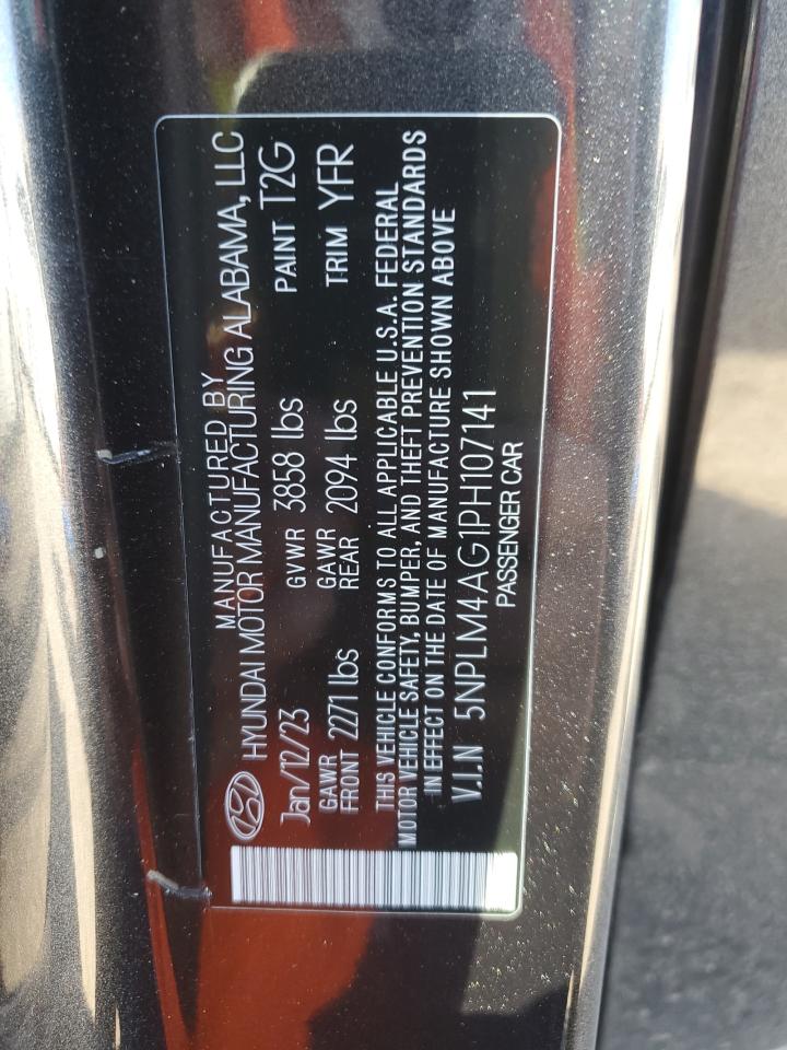 2023 HYUNDAI ELANTRA SEL VIN:5NPLM4AG1PH107141