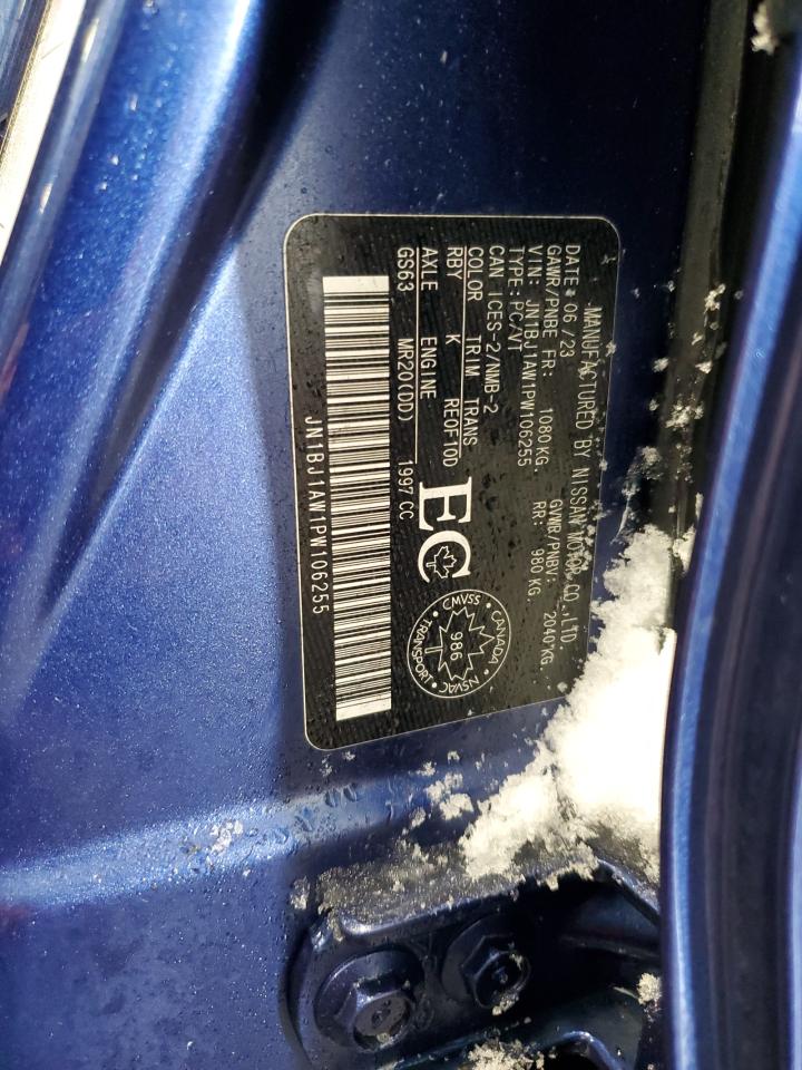 2023 NISSAN QASHQAI S VIN:JN1BJ1AW1PW106255
