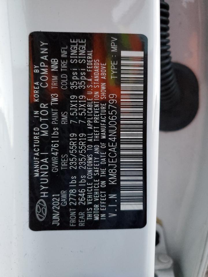 2022 HYUNDAI TUCSON LIMITED VIN:5TFAZ5CN4MX097280