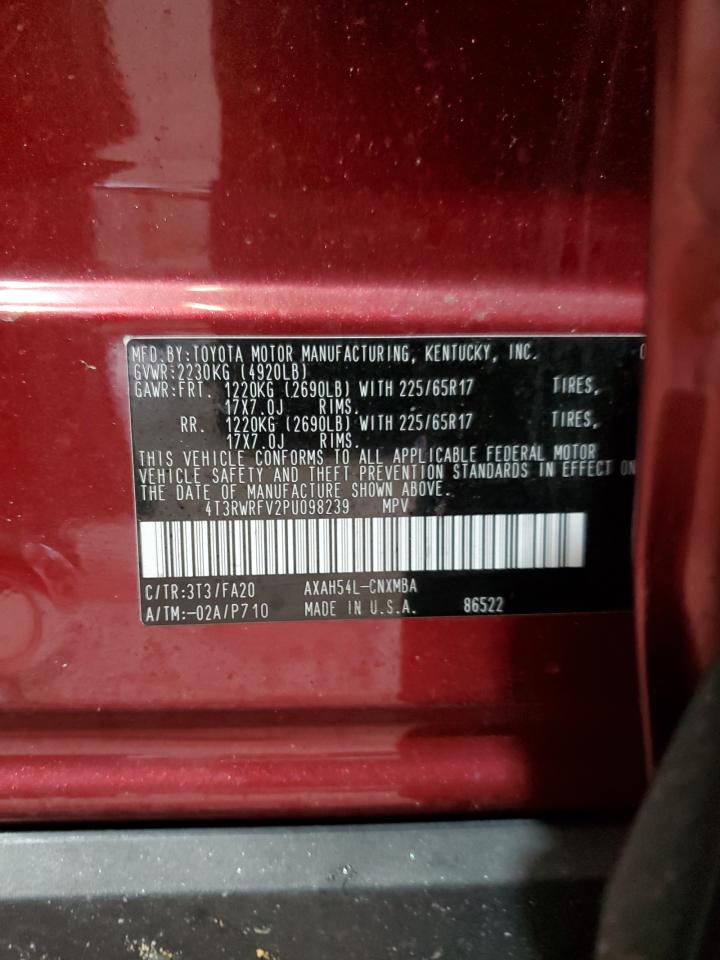 2023 TOYOTA RAV4 XLE VIN:4T3RWRFV2PU098239