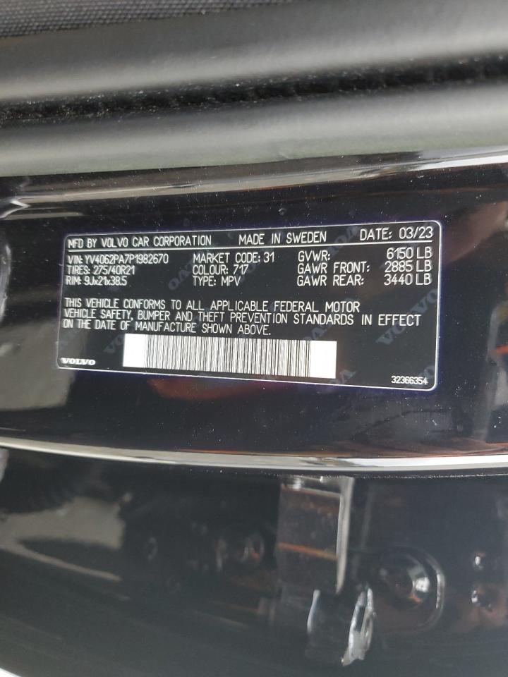 2023 VOLVO XC90 ULTIMATE VIN:YV4062PA7P1982670