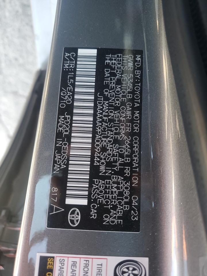 2023 TOYOTA MIRAI XLE VIN:JTDAAAAA9PA009444