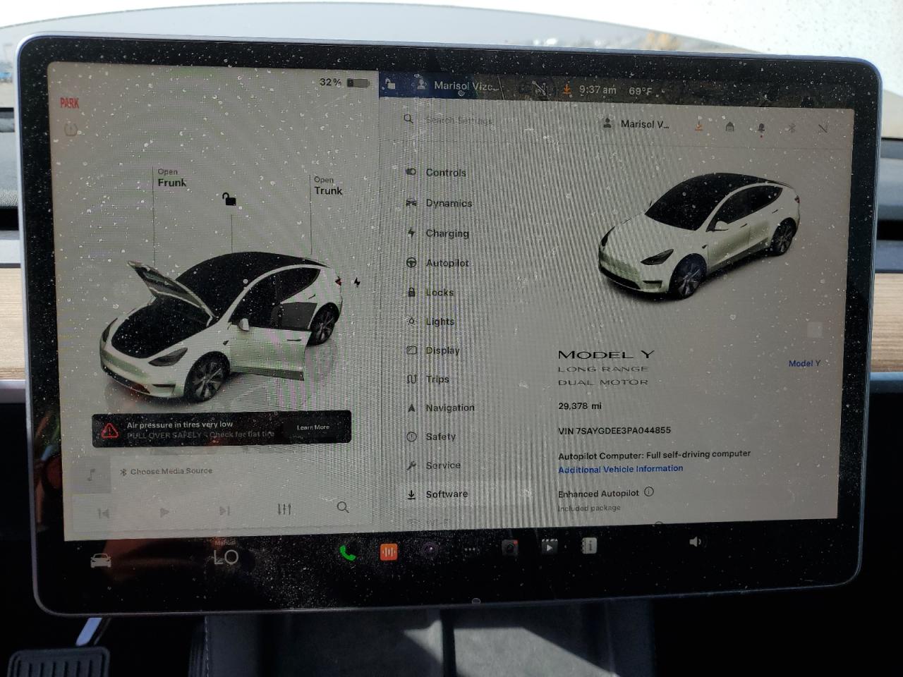 2023 TESLA MODEL Y VIN:7SAYGDEE3PA044855