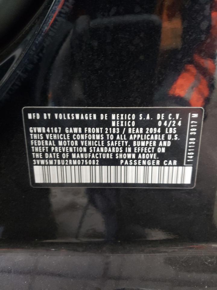 2024 VOLKSWAGEN JETTA S VIN:3VW5M7BU2RM075082