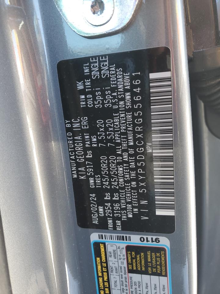 2024 KIA TELLURIDE SX VIN:5XYP5DGCXRG556461