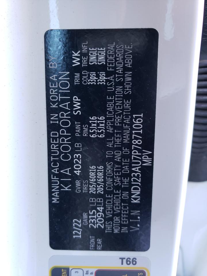 2023 KIA SOUL LX VIN:KNDJ23AU7P7871061