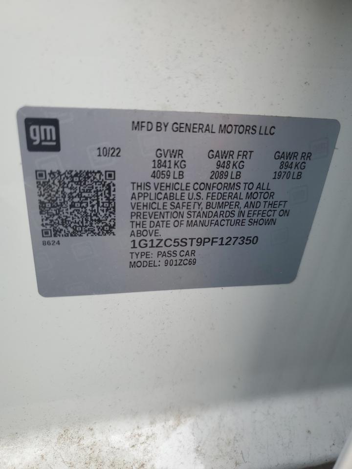 2023 CHEVROLET MALIBU LS VIN:1G1ZC5ST9PF127350