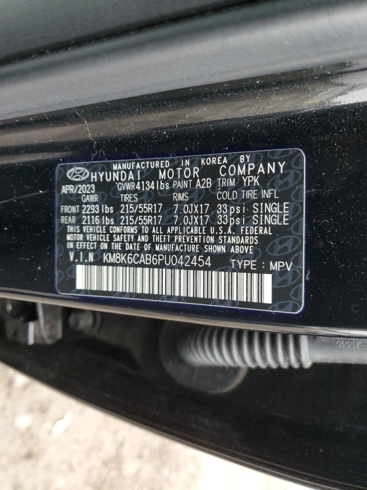 2023 HYUNDAI KONA SEL VIN:KM8K6CAB6PU042454