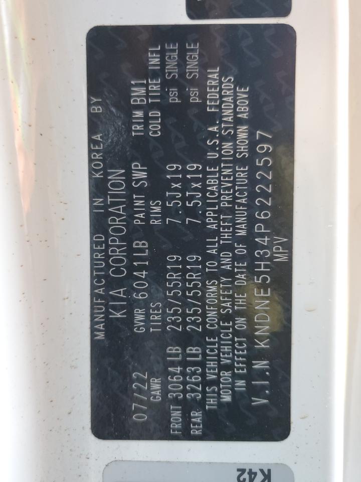 2023 KIA CARNIVAL SX VIN:KNDNE5H34P6222597