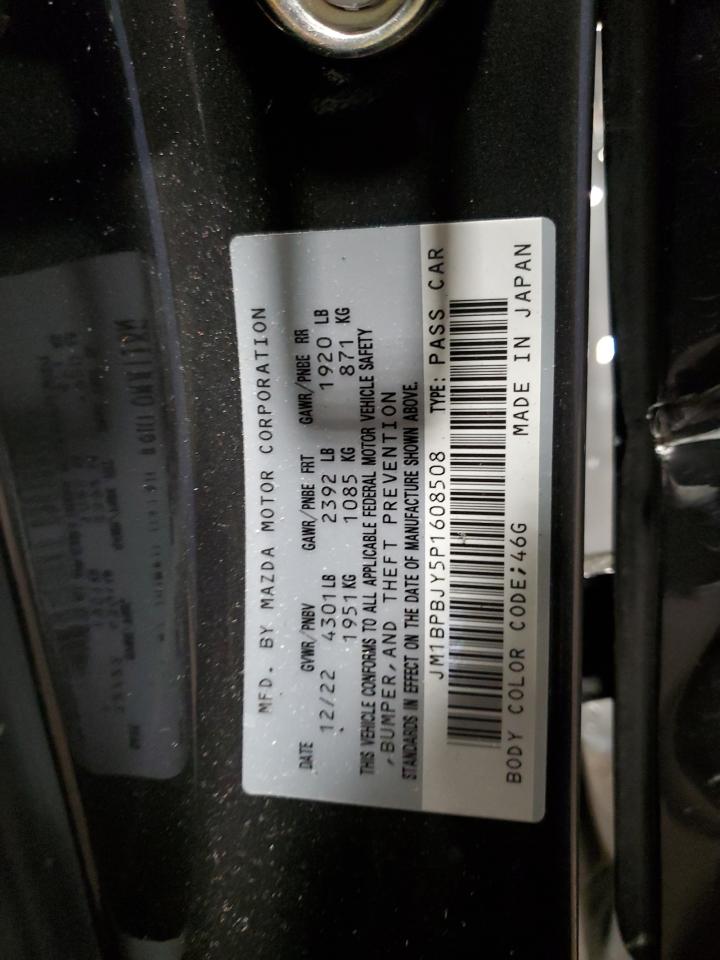 2023 MAZDA 3 VIN:JM1BPBJY5P1608508