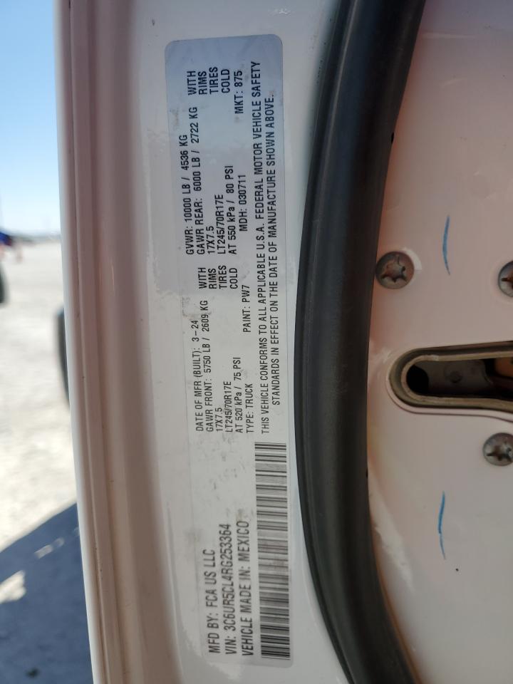 2024 RAM 2500 TRADESMAN VIN:3C6UR5CL4RG253364