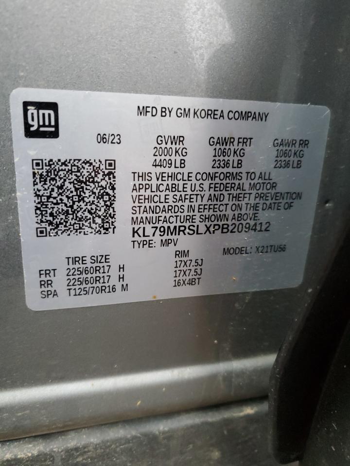 2023 CHEVROLET TRAILBLAZER LT VIN:KL79MRSLXPB209412