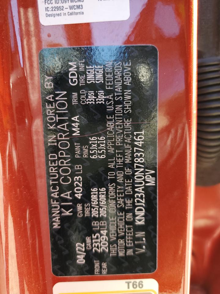 2022 KIA SOUL LX VIN:KNDJ23AU0N7837461