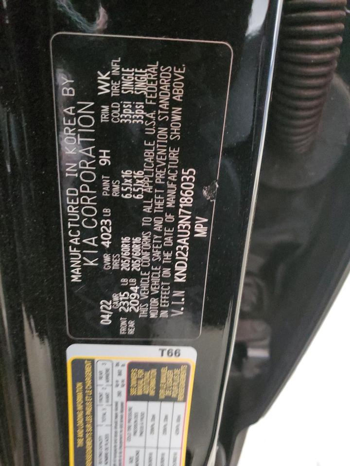 2022 KIA SOUL LX VIN:KNDJ23AU3N7186035