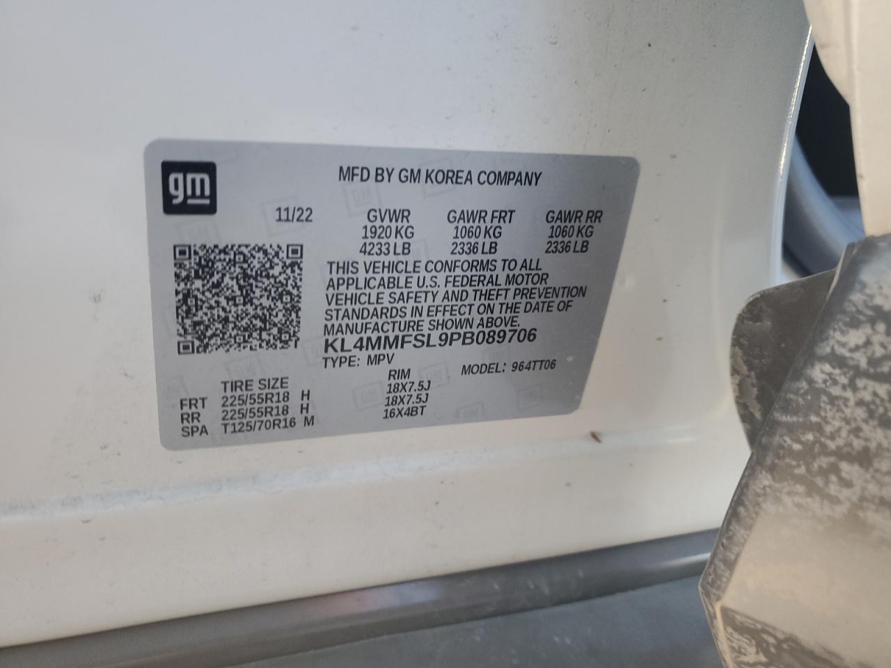 2023 BUICK ENCORE GX ESSENCE VIN:KL4MMFSL9PB089706