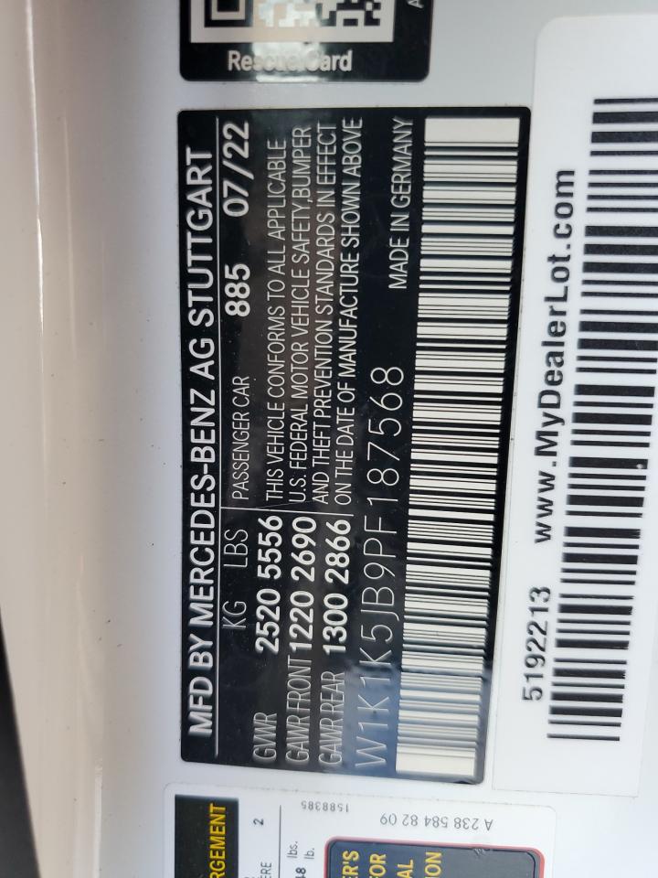 2023 MERCEDES-BENZ E 450 VIN:W1K1K5JB9PF187568