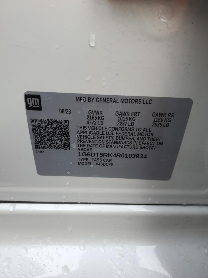 2024 CADILLAC CT5 PREMIUM LUXURY VIN:1G6DT5RK4R0103934