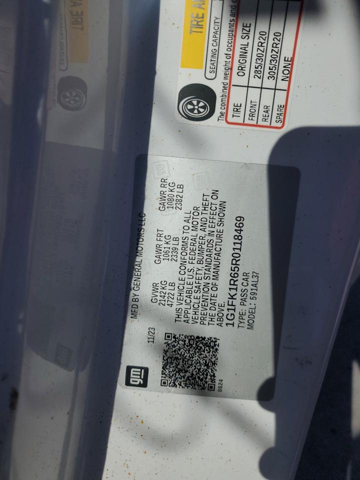 2024 CHEVROLET CAMARO ZL1 VIN:1G1FK1R65R0118469