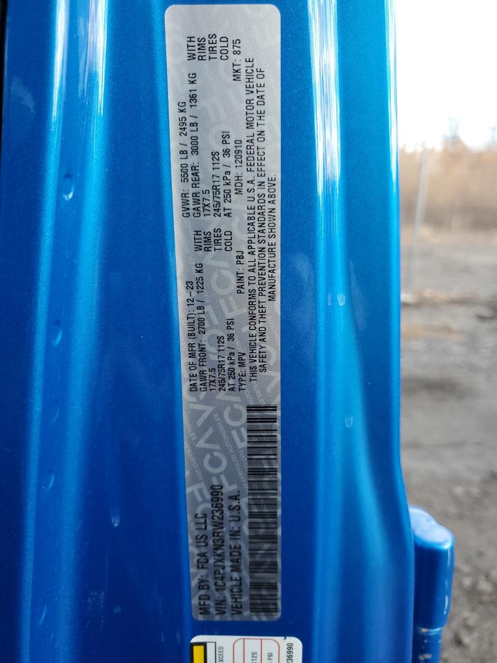 2024 JEEP WRANGLER SPORT VIN:1C4PJXKN3RW236990