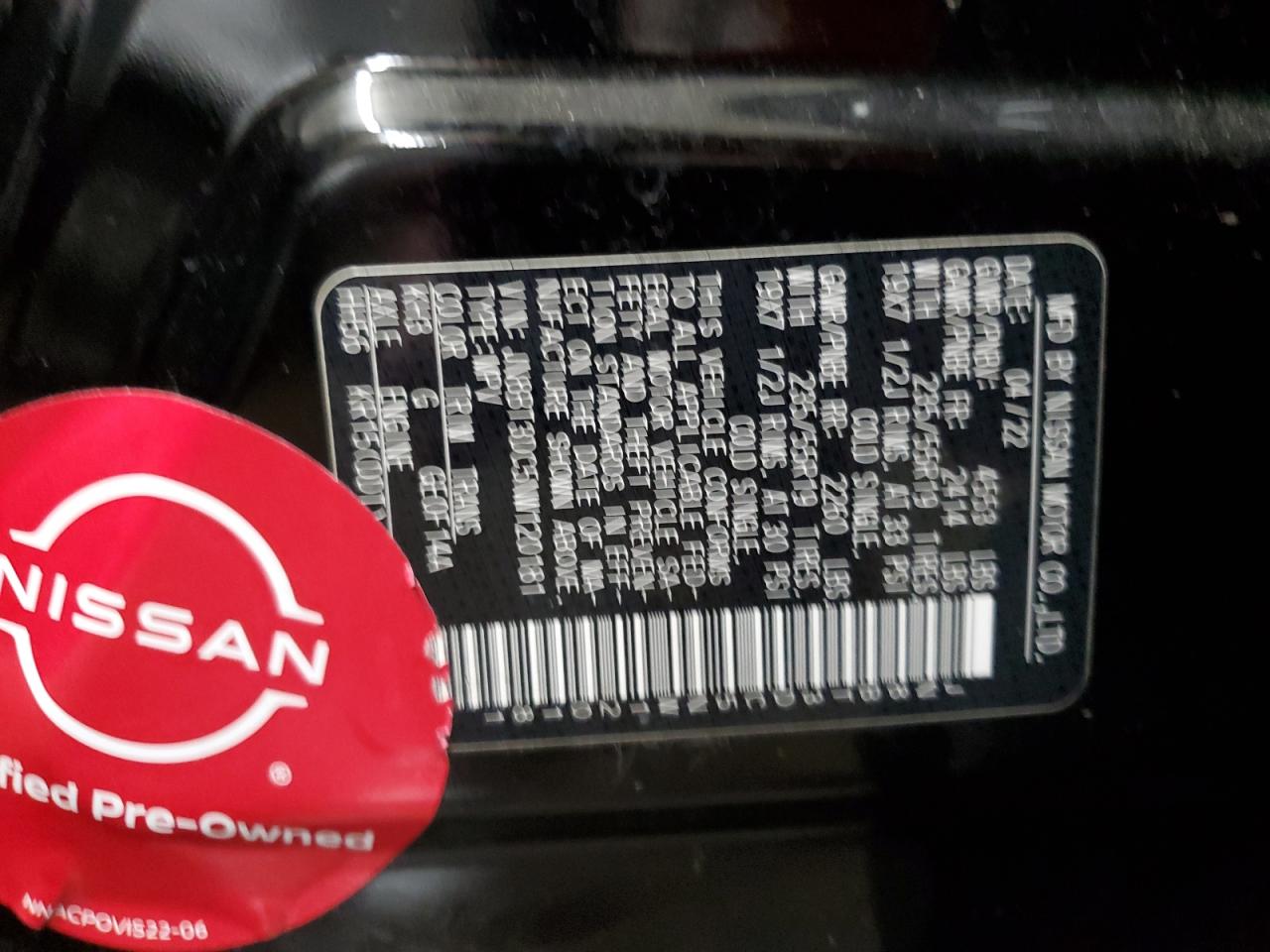 2022 NISSAN ROGUE PLATINUM VIN:JN8BT3DC5NW120181