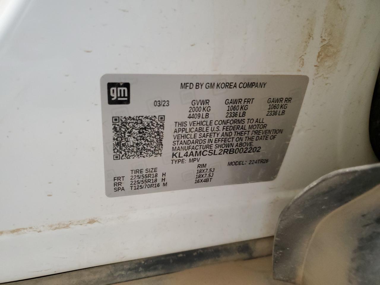 2024 BUICK ENCORE GX PREFERRED VIN:KL4AMCSL2RB002202