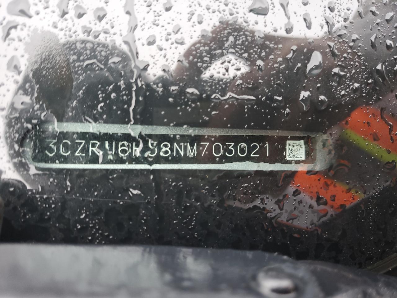 2022 HONDA HR-V EX VIN:3CZRU6H58NM703021