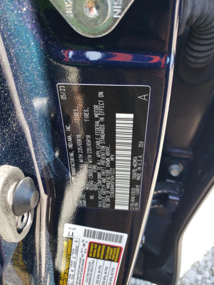 2023 TOYOTA HIGHLANDER L VIN:5TDKDRAH5PS041222