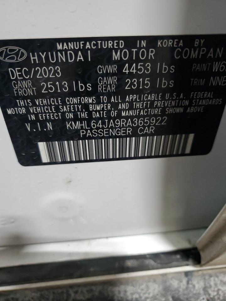 2024 HYUNDAI SONATA SEL VIN:KMHL64JA9RA365922