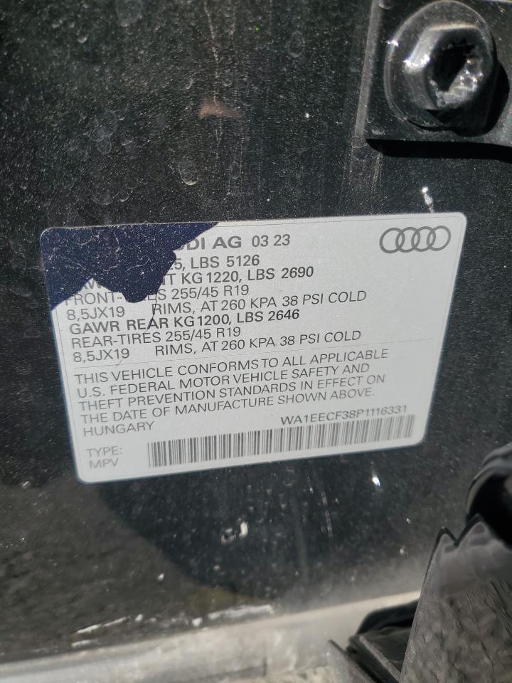 2023 AUDI Q3 PREMIUM PLUS S LINE 45 VIN:WA1EECF38P1116331