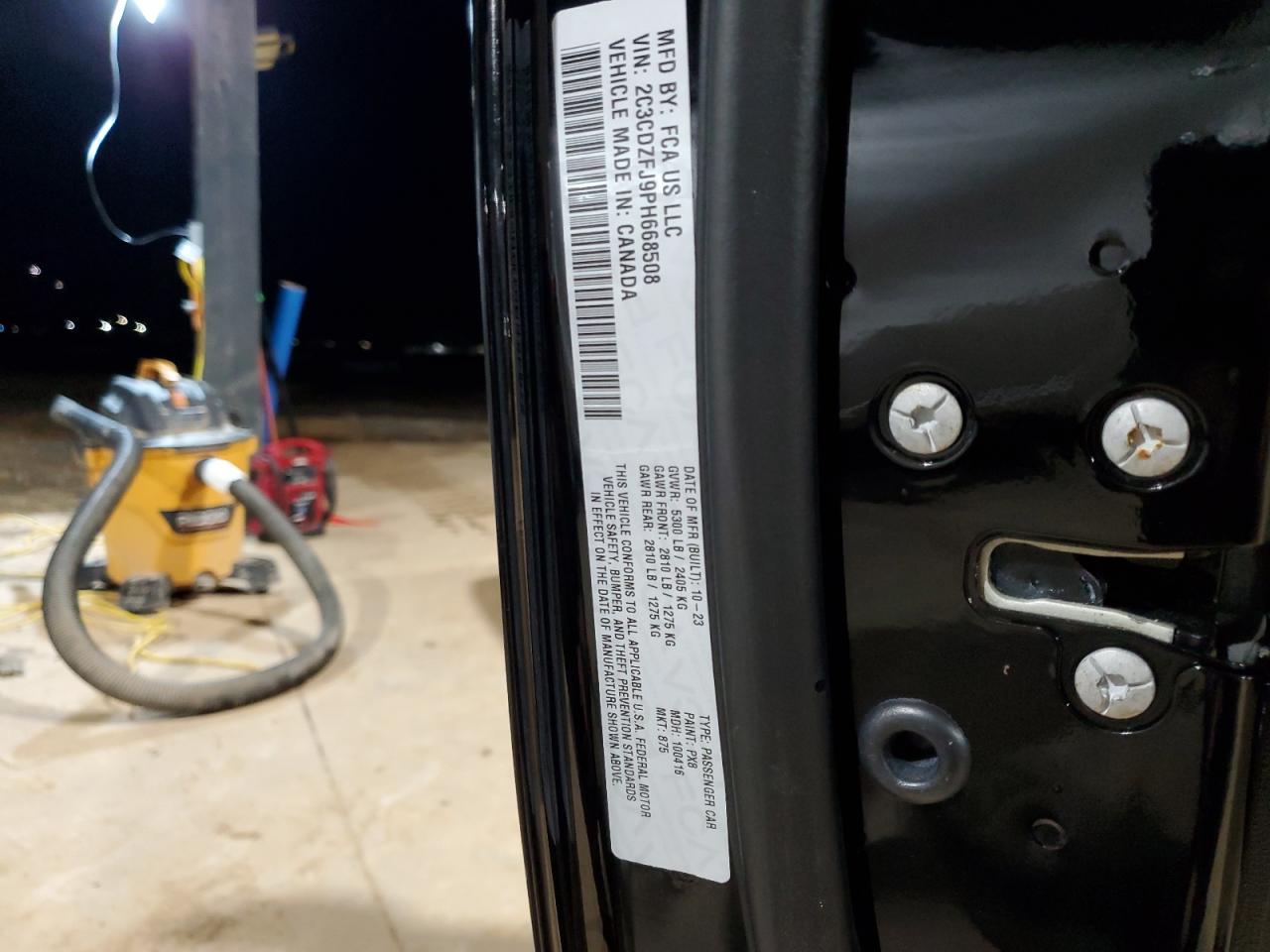 2023 DODGE CHALLENGER R/T SCAT PACK VIN:2C3CDZFJ9PH668508