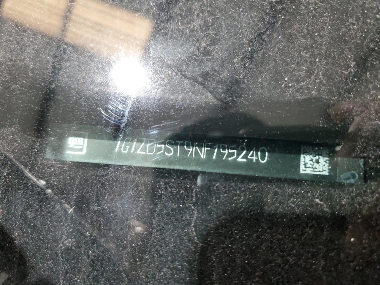 2022 CHEVROLET MALIBU LT VIN:1G1ZD5ST9NF195240