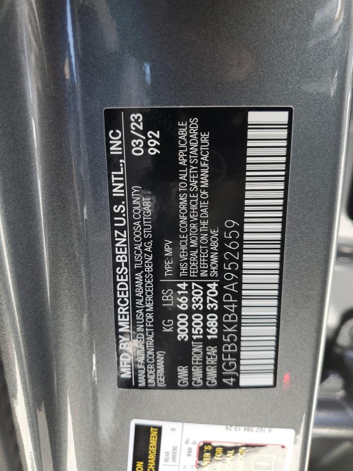 2023 MERCEDES-BENZ GLE 450 4MATIC VIN:4JGFB5KB4PA952659