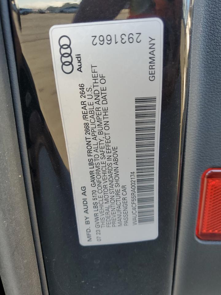 2024 AUDI S5 PREMIUM PLUS VIN:WAUC4CF55RA002174