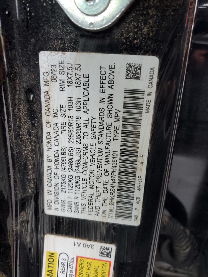 2023 HONDA CR-V EX VIN:2HKRS4H47PH436101