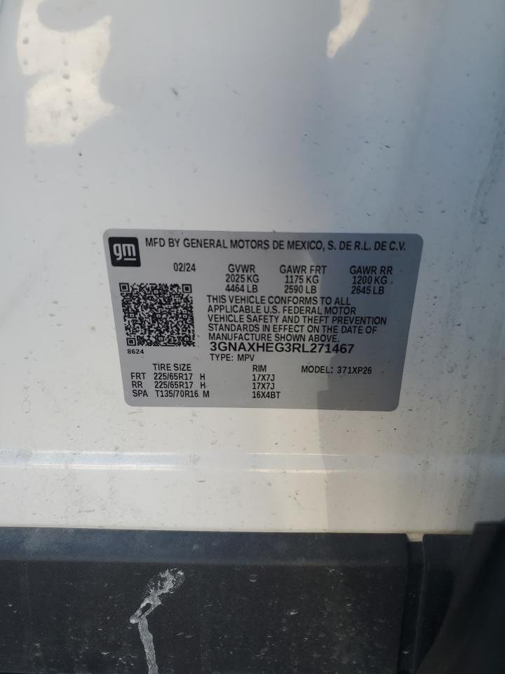 2024 CHEVROLET EQUINOX LS VIN:3GNAXHEG3RL271467