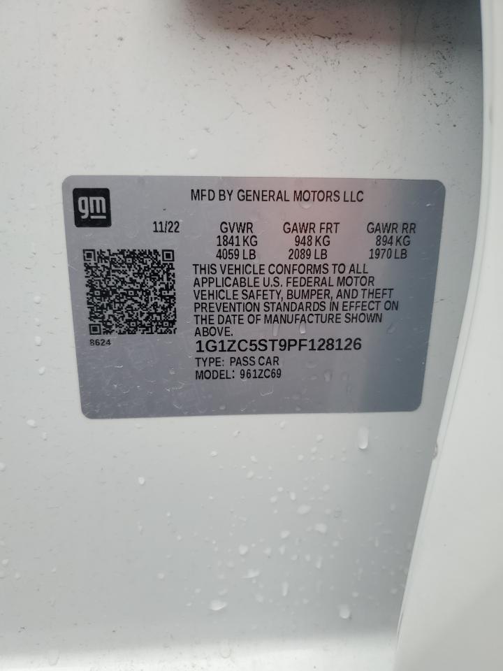 2023 CHEVROLET MALIBU LS VIN:1G1ZC5ST9PF128126