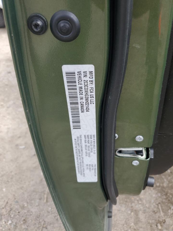 2022 DODGE CHARGER GT VIN:2C3CDXHG3NH221434